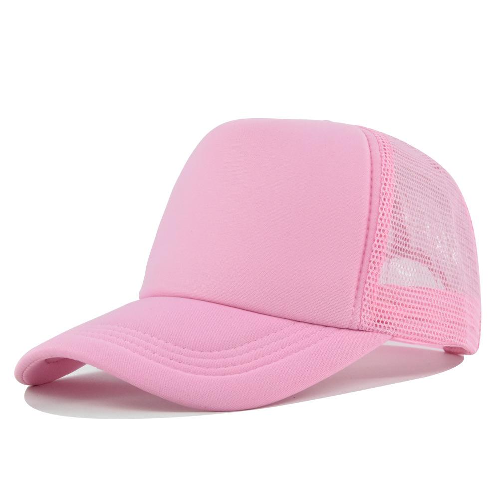 1PC Fashion Unisex Plain Baseball Cap Adjustable Trucker Flat Visor Cap Snapback Mesh Curved Men Women Casual Sun Summer Hat