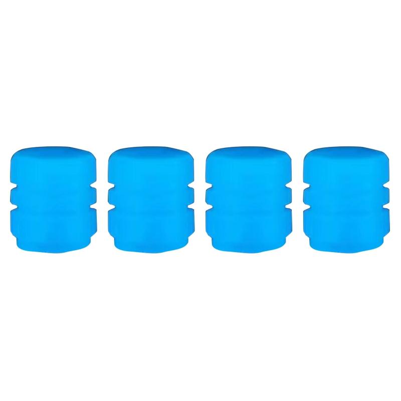 4Pcs Universal Fluorescent Car Tire Valve Caps Luminous Stem Caps ABS Dust-Proof Decorative Tires Stem Covers