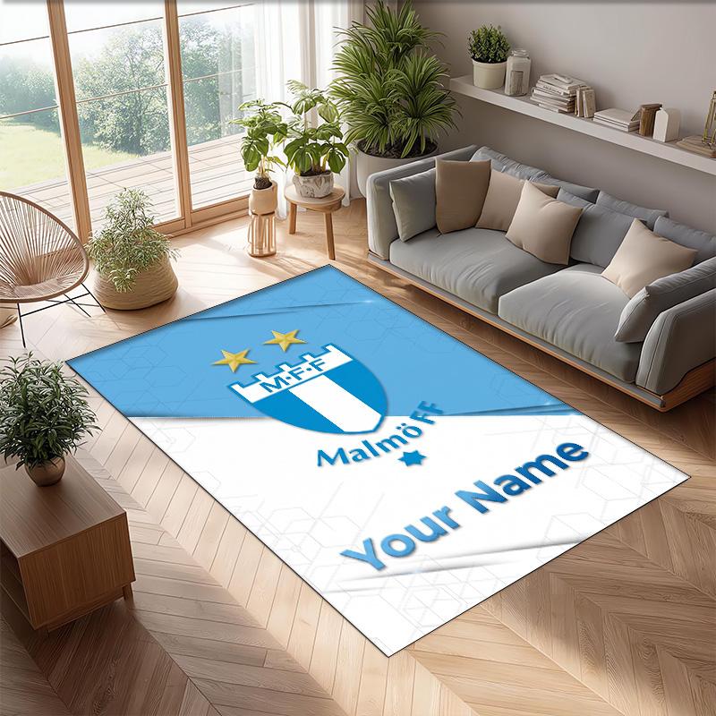 Malmö FF Printed Crystal Velvet Rug Non‑Slip Crystal Velvet Carpet For Sofa Bedroom Indoor Home Decoration