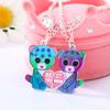 2Pieces/Set Heart Pendant Magnet Matching Necklace Colorful BFF Friend Girlfriend Relationship Gift Valentines Day