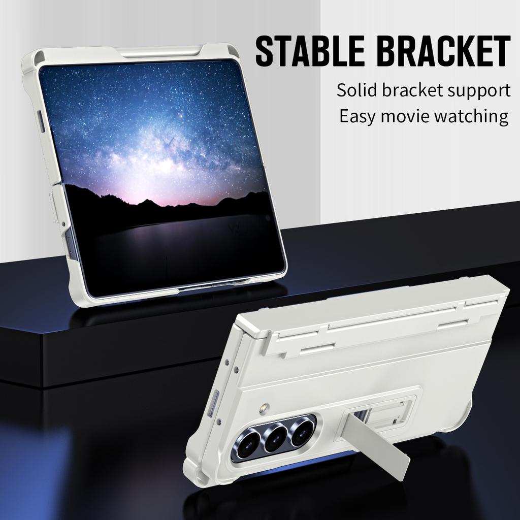 For Samsung Galaxy Z Fold7 5G Case Kickstand Hard PC Phone Cover with Stylus/Screen Protector