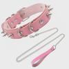 Exaggerated Rivet Collar & Leash Set for Adults