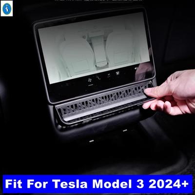 Plastic Armrest Rear Air Conditionnal Vent Cover Trim AC Outlet Panel Decor Interior Accessories Frame For Tesla Model 3 2024