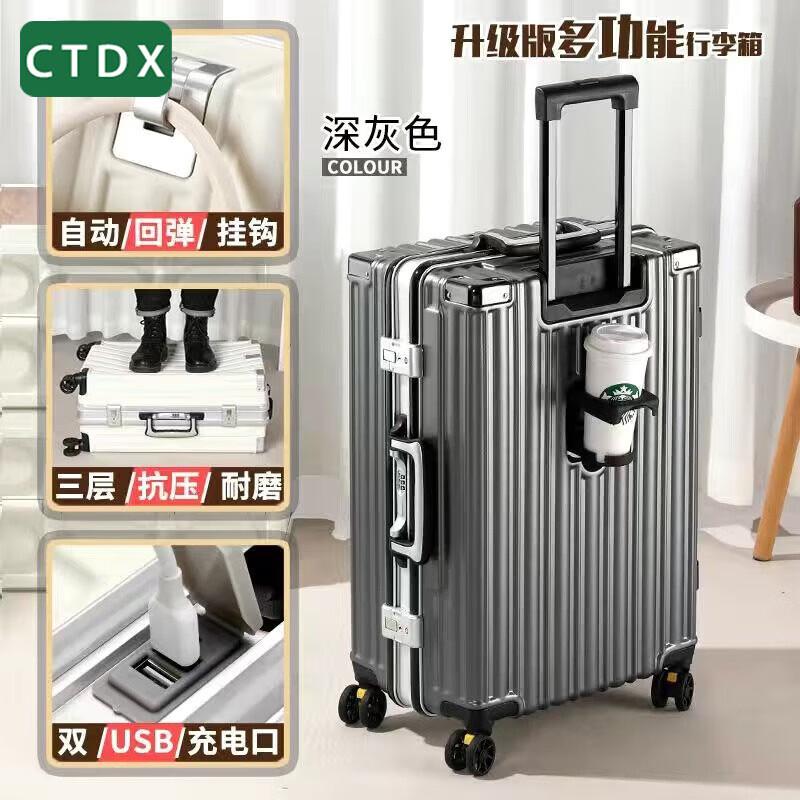 CTDX Rechargeable Aluminum Frame Spinner Luggage