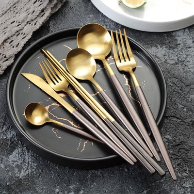 4PCS Geschirr Sets Elegante Edelstahl Besteck Geschirr Anzug Portugiesisch Runde Western