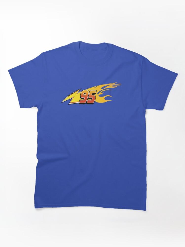 NASCAR Cup Series Lightning McQueen Team 95 Flames LEFT SIDE Classic Unisex T-Shirt
