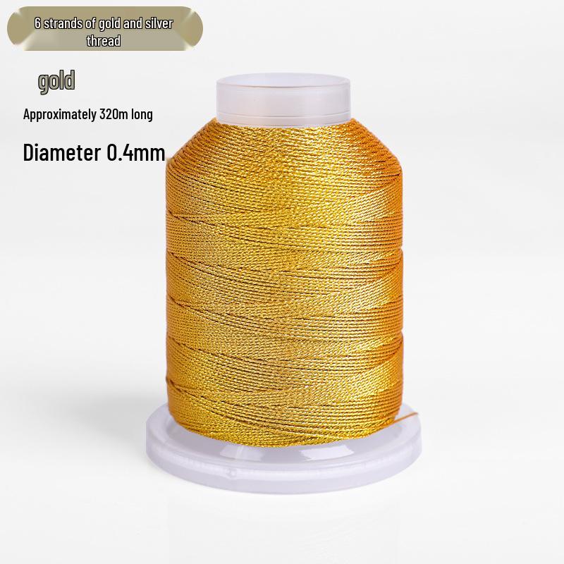 Gold & Silver Thread Bundle: 369 Strands for Weaving, Crafting, Jewelry & DIY Projects