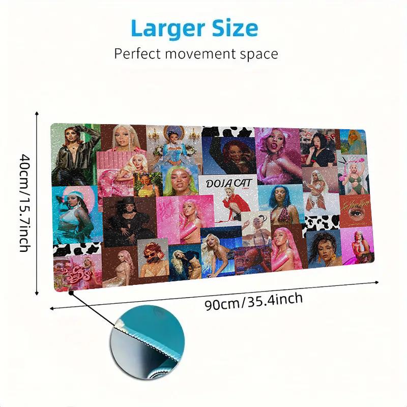 Doja Cat Color Mouse Pad Large Gaming Table Cushion Non-slip Laptop Tablet Big Mousepad XXL Mat Mini PC Playmat With Lock Edge