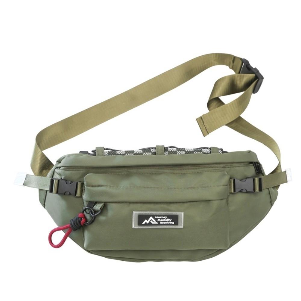 

Повседневная мужская нагрудная сумка большой вместимости, сумка-кроссбоди, поясная сумка, прочная нейлоновая наплечная сумка для путешествий зелёный