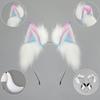 Gradients Color Plush Cats Ear Hairband Comfortable Adjustable For Anime Cosplays Halloween Costume Event Daily Style