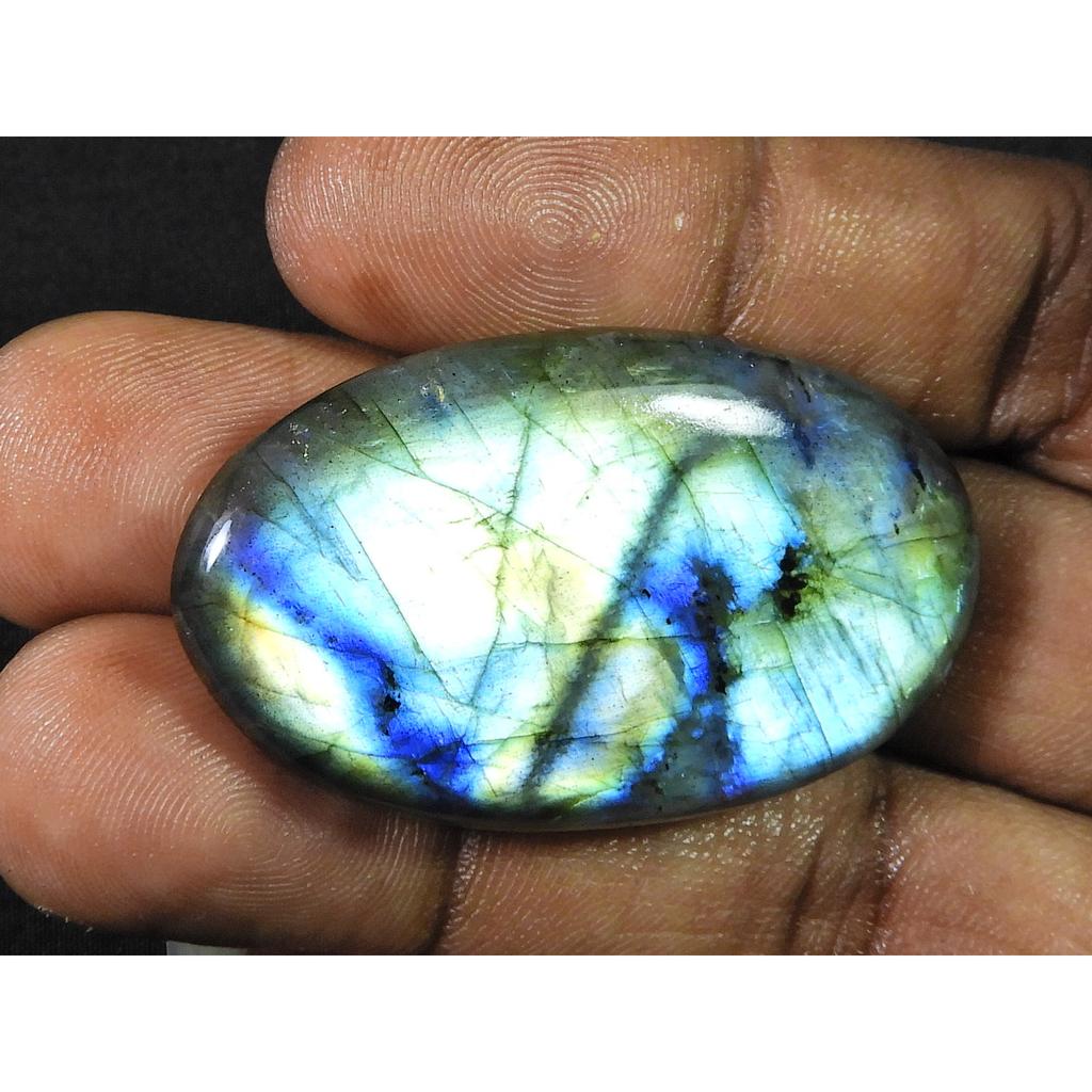 88Cts. Natural Labradorite Multi Fire Healing Oval Gemstone 26X48X08 MM SK-1014