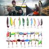 30 Piezas Señuelos Cuchara para Pesca de Truchas Anzuelo Triple Señuelos para Truchas Señuelos Duros de Metal Spinner de Pesca Señuelos Duros Señuelos de Crankbait Duraderos