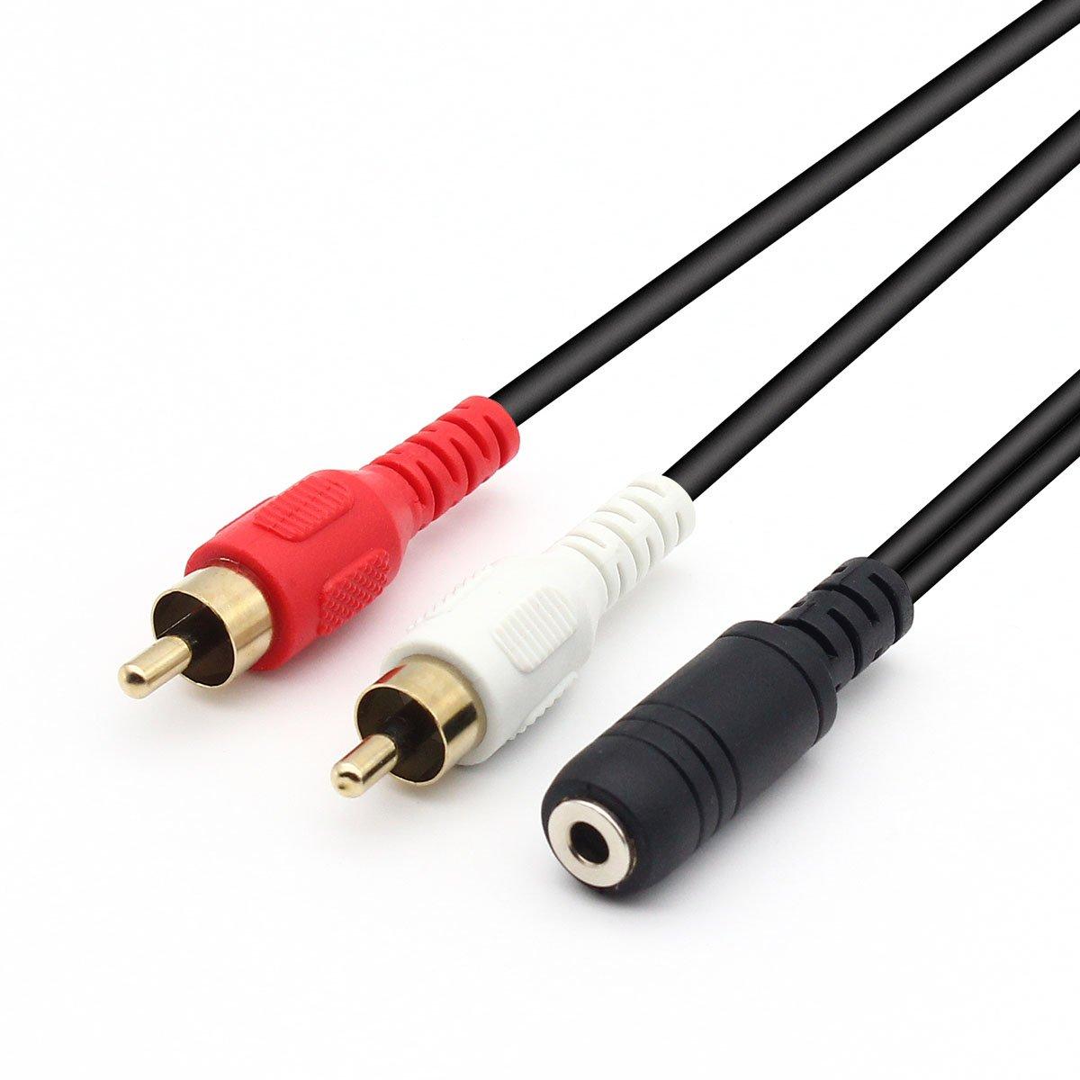 

mm to mm RCA AV Camcorder Video Cable Female to 2RCA QiCheng&LYS 3.5 3.5 (3.5 Male)