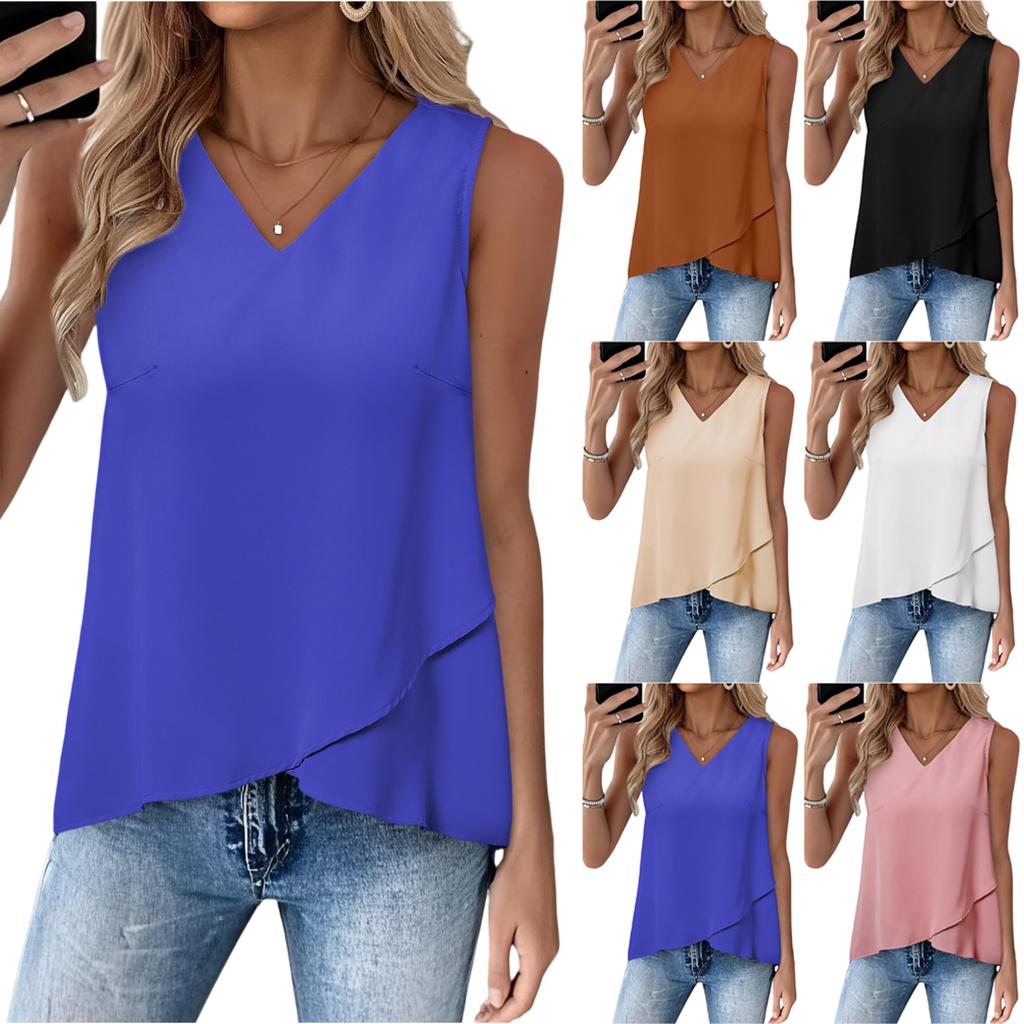 Women's Color Breathable High,end Sleeveless Vest Top