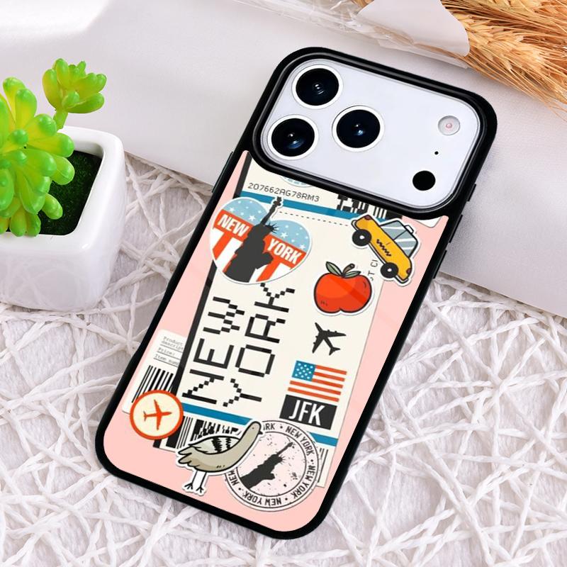 

Чехол для телефона Посадочный талон для iPhone 17 Air 16 15 11 12 14 13 Pro Max Ударопрочный чехол iPhone 16 Plus
