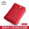 RFID Blocking Leather Card Holder Wallet Men Women 20 Slot Expandable Organizer With Zipper Pocket