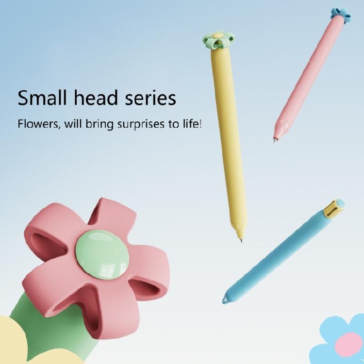 4Pcs Flower Retractable Gel Pen School Stationery Supplies for Women Student Writing Noting Journaling