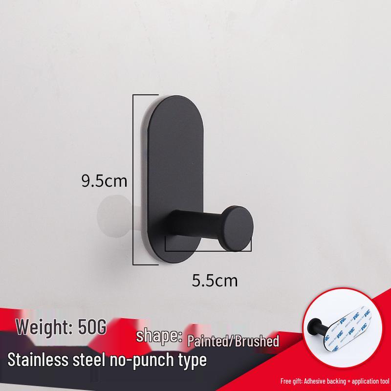 Trace-Free Stainless Steel Suction Cup Hook for Kitchen & Bathroom