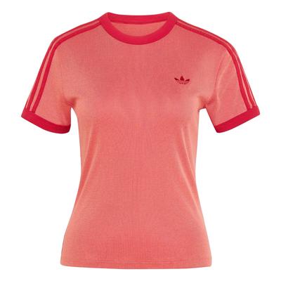 Originals 3 Stripes T Shirts Women's Orange Red Crew Neck Moderate KS9989