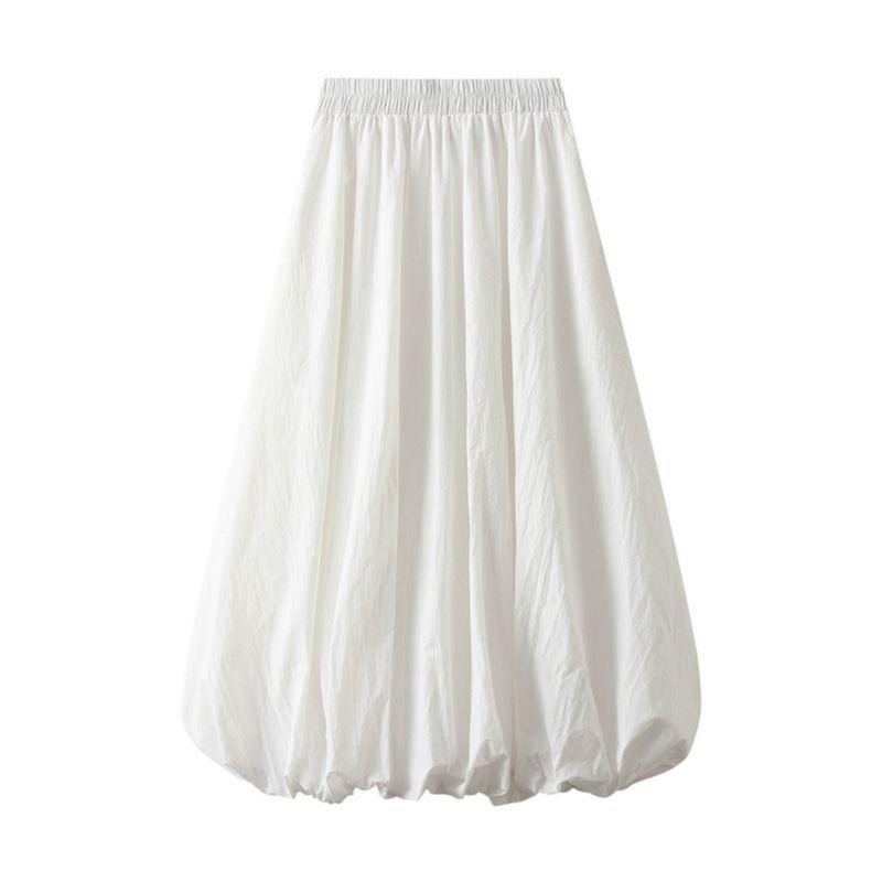 High-waisted Lantern Skirt Skirt High Waist Bud Lantern Dress Skirt Mid-Length Skirt for Women