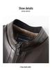Herren Lederjacke für mittleres und höheres Alter - Herbst/Winter, Warm, Dick, Winddicht, Rad-Oberbekleidung.