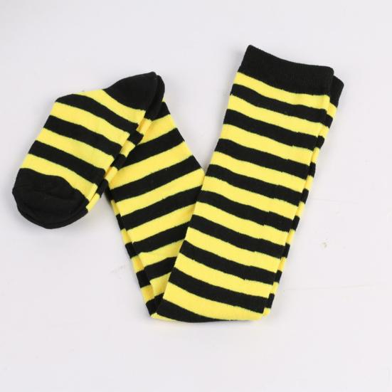 Stockings Color Block Striped Women Over The Knee Thigh High Socks for Christmas