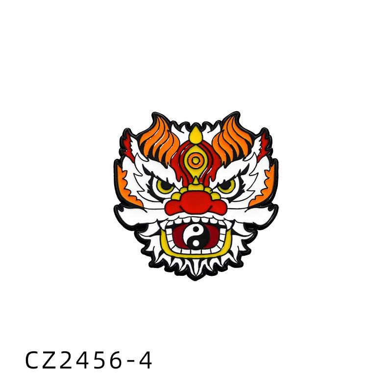 New Year's Badge Cute Animal Panda Spring Festival Brooch Auspicious Fortune Happy Character Activity Supplies Gift Accessories