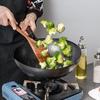 32cm Tradycyjny Ręcznie Kuty Wok ze Stali Węglowej Chiński Rękodzieło Żelazny Garnek Wok do Indukcji Gazu Wszystkie Kuchenki