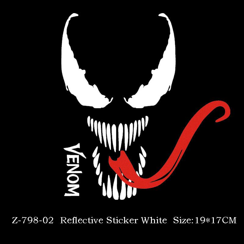 Urocze Naklejki Samochodowe Spider-Man Stylizacja Venom Wodoodporne Szyby Samochodowe Lusterka Wsteczne Śmieszne Naklejki Winylowe Dekoracje Szyby