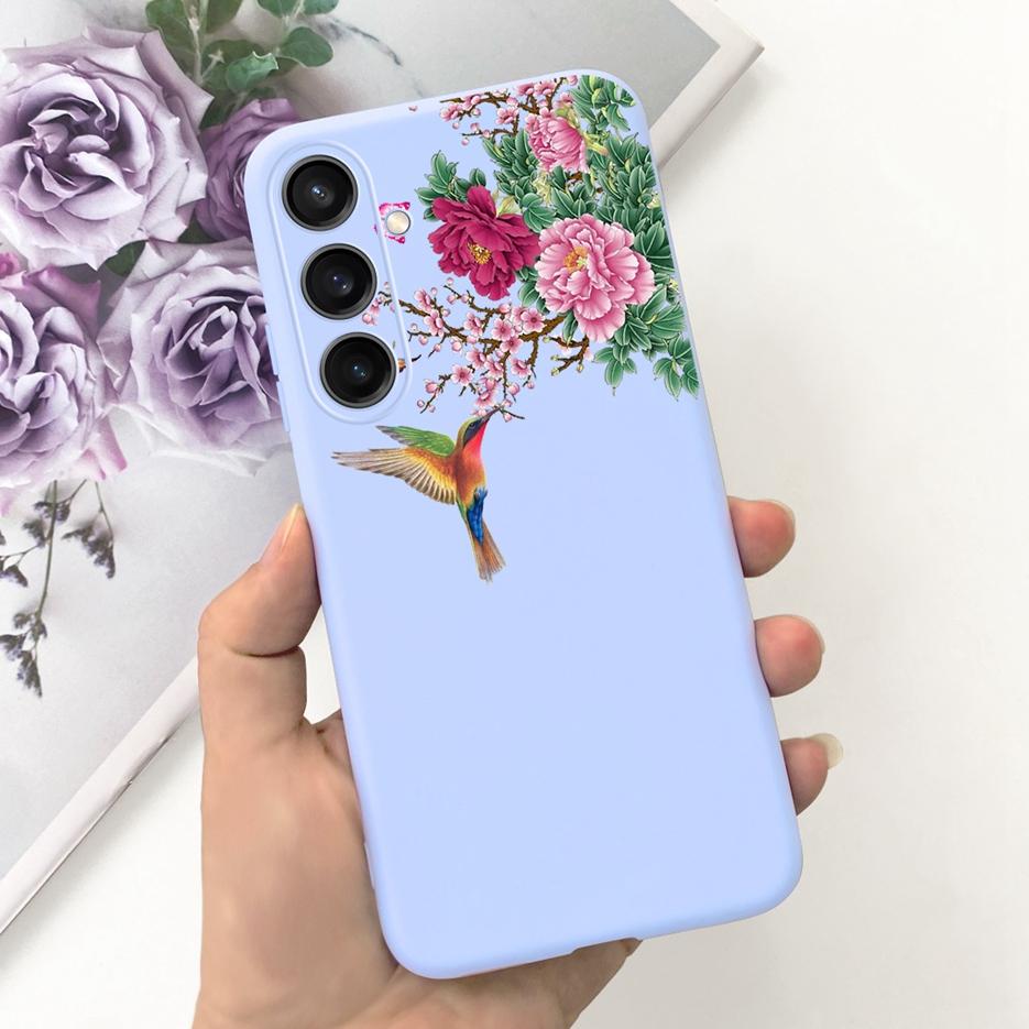 For Samsung Galaxy A55 Case Pretty Cartoon Girls Sunflower Cover Soft TPU Phone Case For Samsung A15 A25 A35 A55 5G Fundas Coque