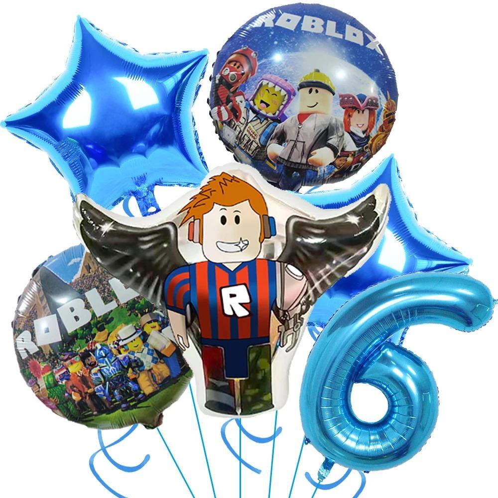 Hot Roblox Birthday Party Decor Game Balloons Disposable Tableware Backdrop For Kids Boy Party Supplies Baby Shower Toy Gifts