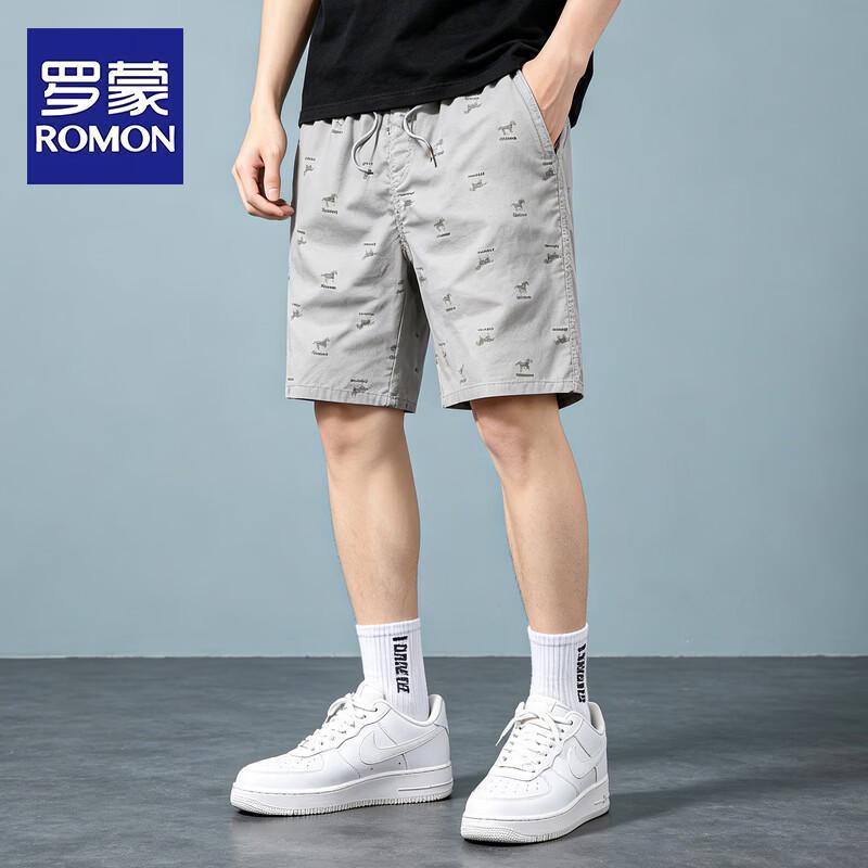 ROMON Men s Summer Casual Beach Shorts M