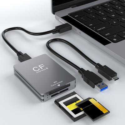 2 In 1 CFexpress Type A B SD Card Reader CF Express Reader with USB C Cable Memory Card Adapter For Android/Windows/OS for SLR
