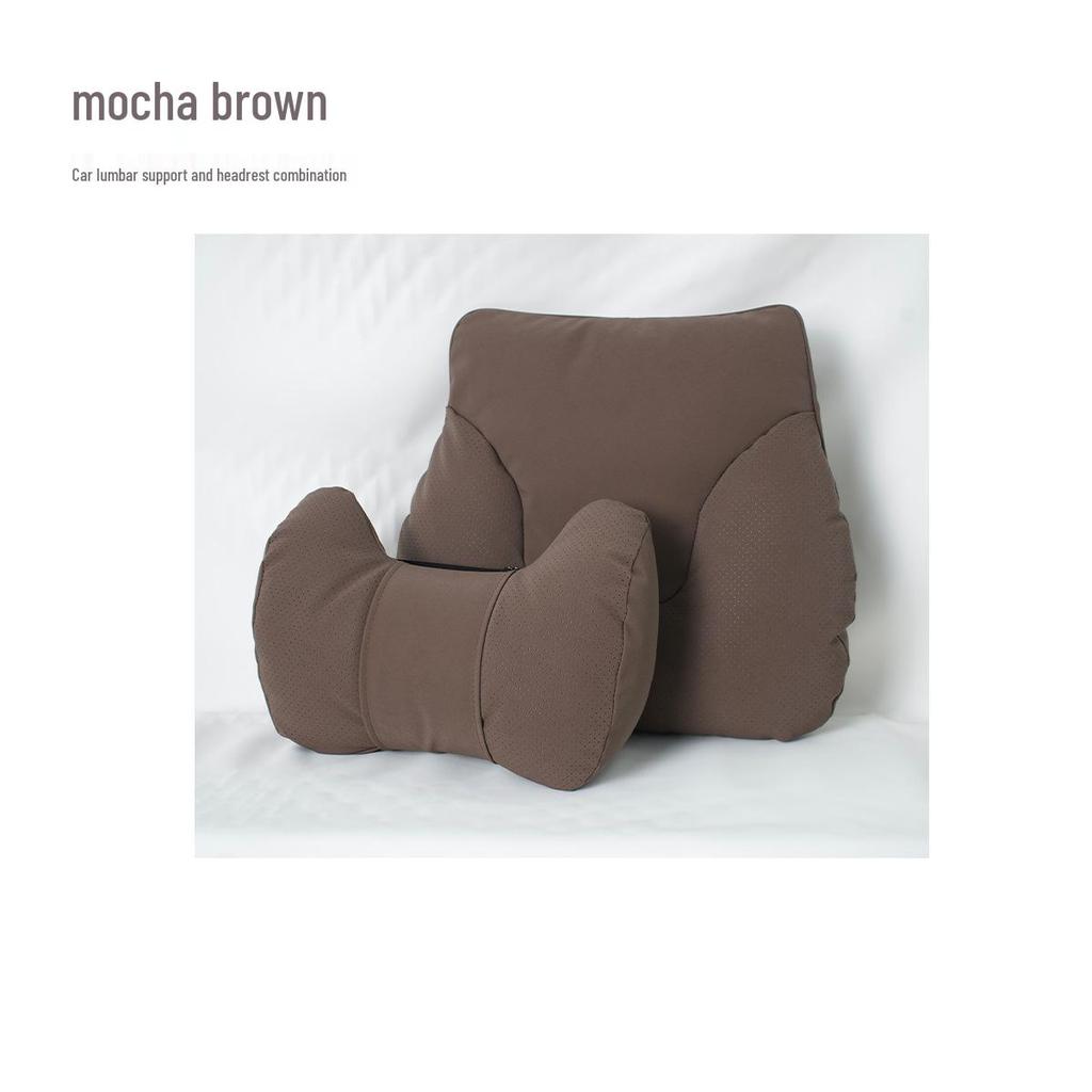 Cute S-Class Car Headrest and Lumbar Support Pillow for Comfort