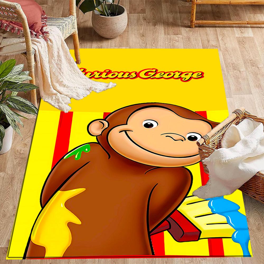 Blu And Eyi Adventure Themed Anti-Slip Rugs - Polyester Home Decor, Suitable for Bedrooms, Living Rooms, Doorways, Studios, and Decorations