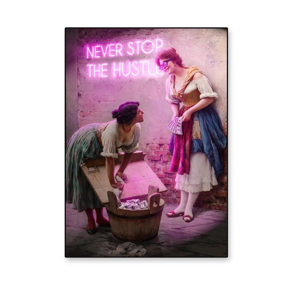 

Женский постер для стирки денег, винтажный измененный принт, домашний декор, эстетический офис, мотивационные цитаты, холст, картина в стиле Ренессанс 21cm×30cm NoFrame