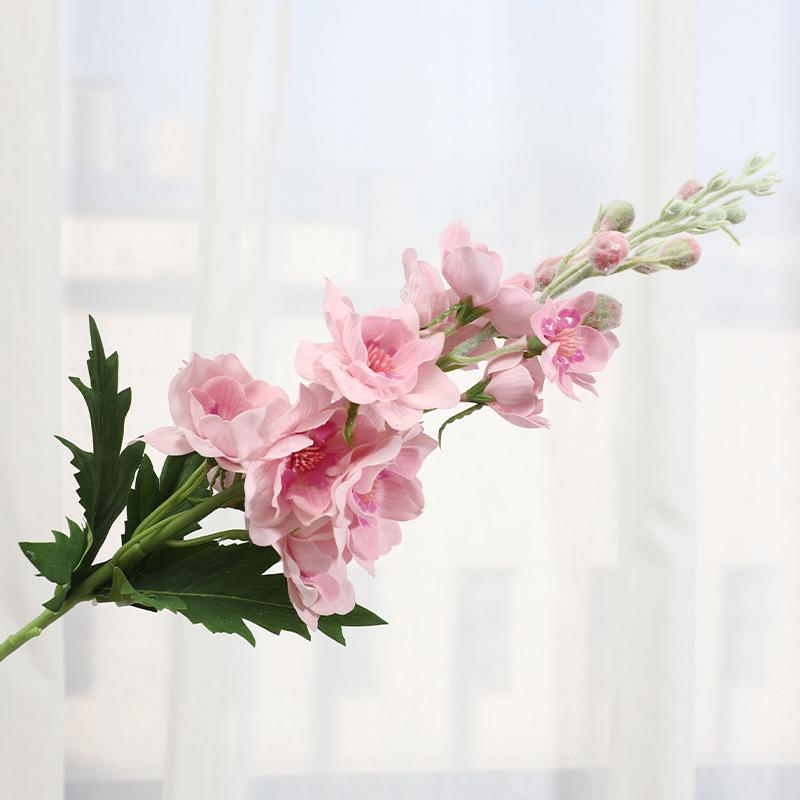 

Simulation flower feel moisturizing delphinium, living room fake flower ornament high-end light luxury decorative flower светло-розовый