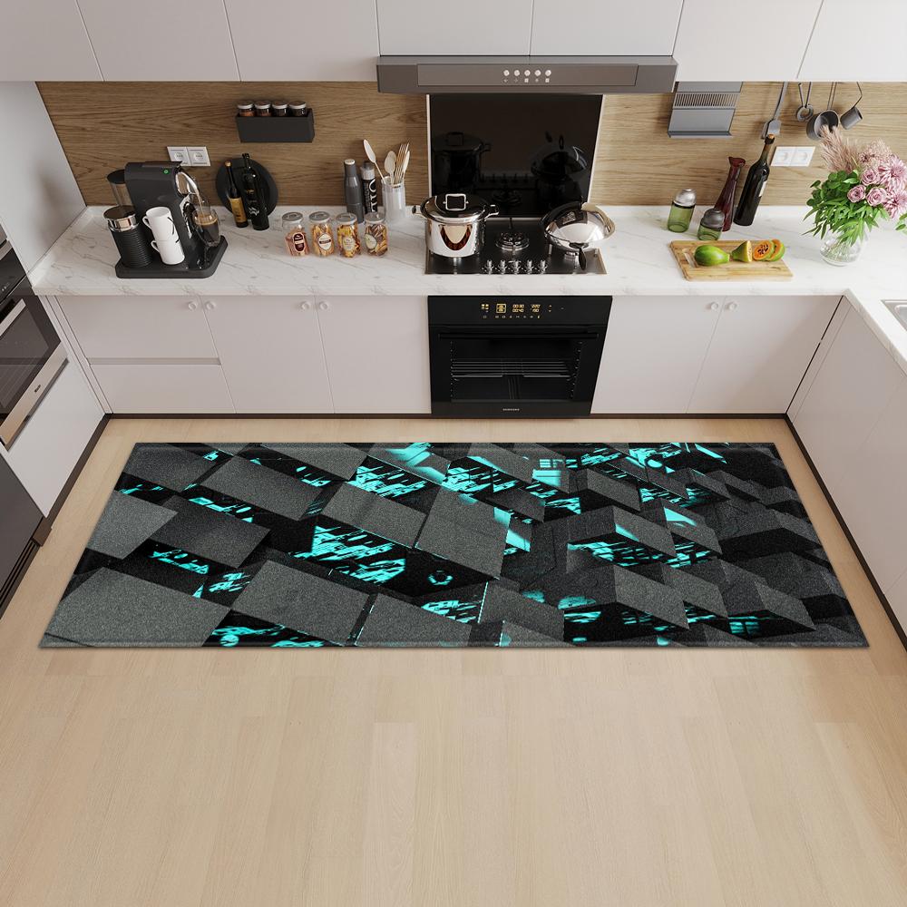 Modern Kitchen Mat Entrance Door Mat Bedroom Living Room Carpet Home Corridor Bathroom Non-slip Floor