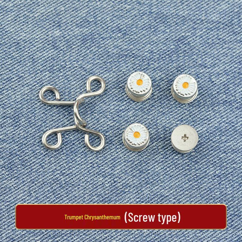 Adjustable Waist-Cinching Stretch Buttons for Jeans
