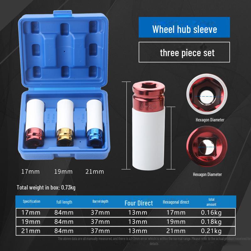 Ensemble d'outils de protection de jante de roue coloré en 3 pièces