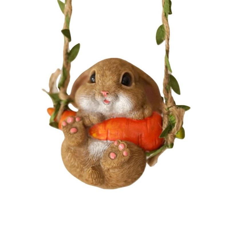 Creative Cute Rabbit Aquascape Resin Craft Accessories