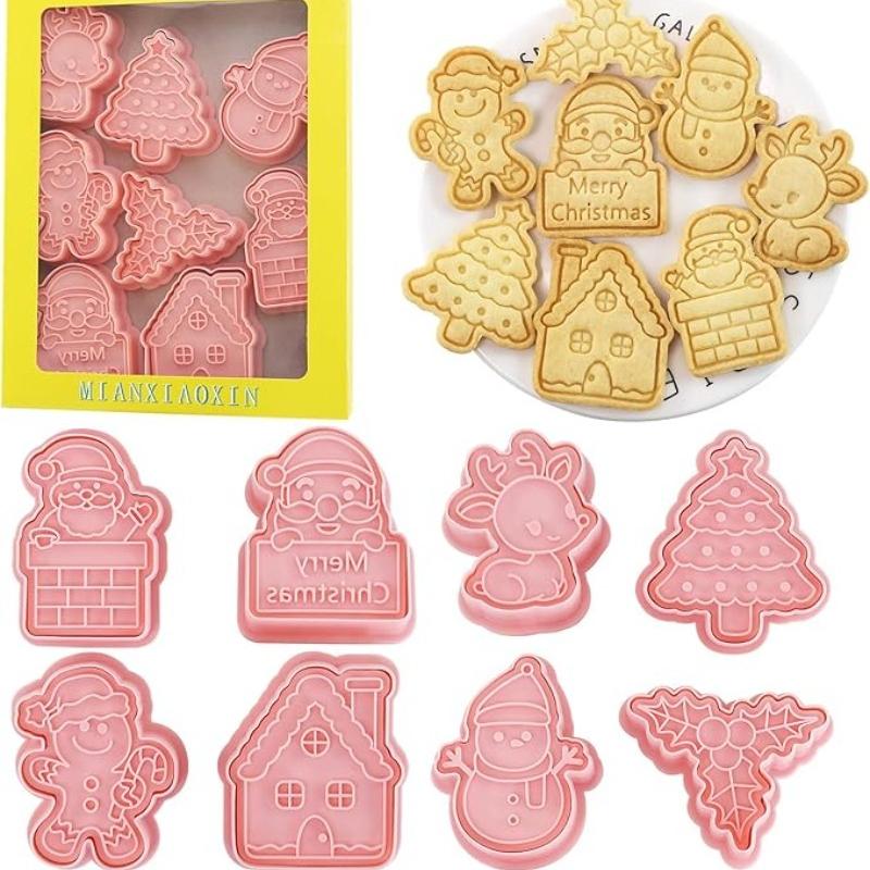 3D Cartoon Cookie Cutter Durable Fondant Press Baking Mold for Holiday Party Christmas Cake Cupcake Decor Kitchen Tool Supplies