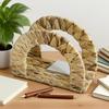 Cocktail Napkin Holder Water Hyacinth Kitchen Napkins Holder for Table Farmhouse Decorative Storage Organizer for Restaurant