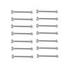 Curved Stainless Steel Rhinestone Nose Studs, L-Shaped Piercing Jewelry, 10-Pack