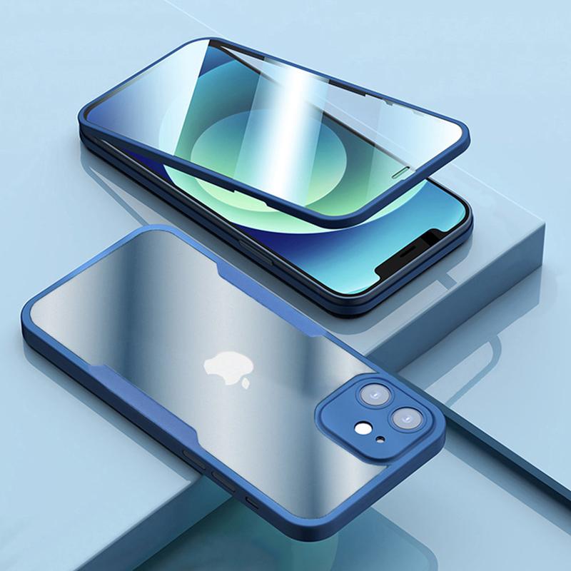 Luxury 360 Full Body Front+Back Case For iPhone 16 15 14 13 11 12 Pro Max XS X XR 7 8 Plus Silicone Bumper Shockproof Cover
