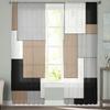 Mosaic Abstract Printed Sheer Curtains for Bedroom Living Room Balcony Summer Home Decor Tulle Window Dressing