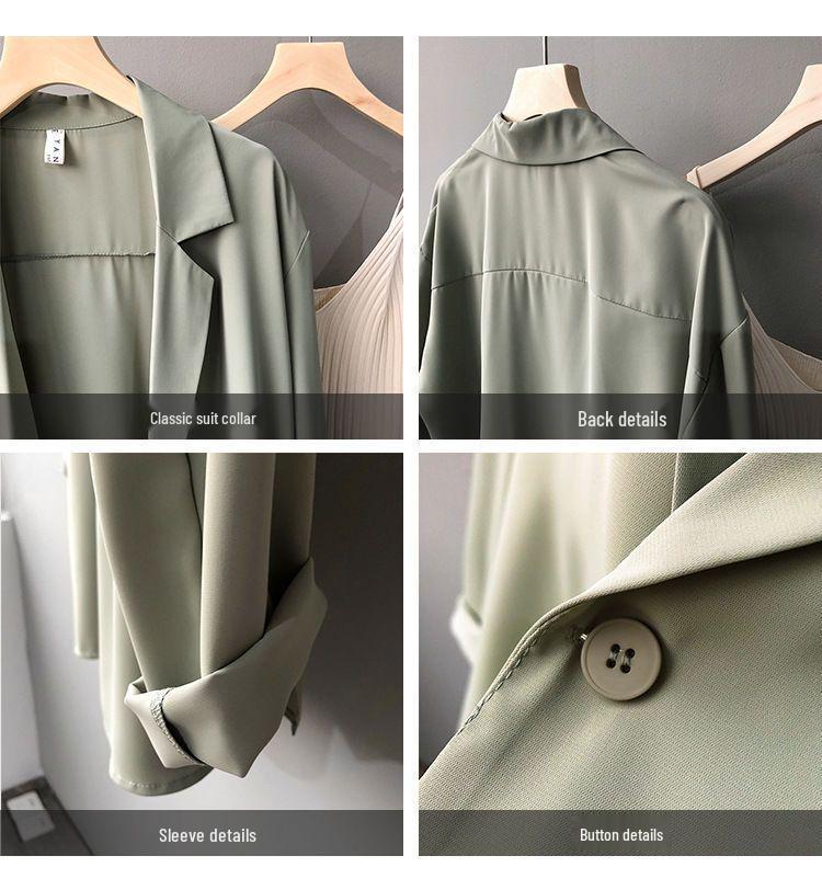 2024 Summer Women's Loose Chiffon Suit Jacket – Korean & British Design