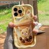 Phone Case: 2D flat design suitable for iPhone 18 17 16 15 14 13 Pro protective case, little bear milk tea cup, perfect Christmas and Halloween holida
