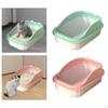 Cat Litter Box Open Top Pet Tray Easy to Clean Anti Splashing Pan Potty Toilet Bedpan