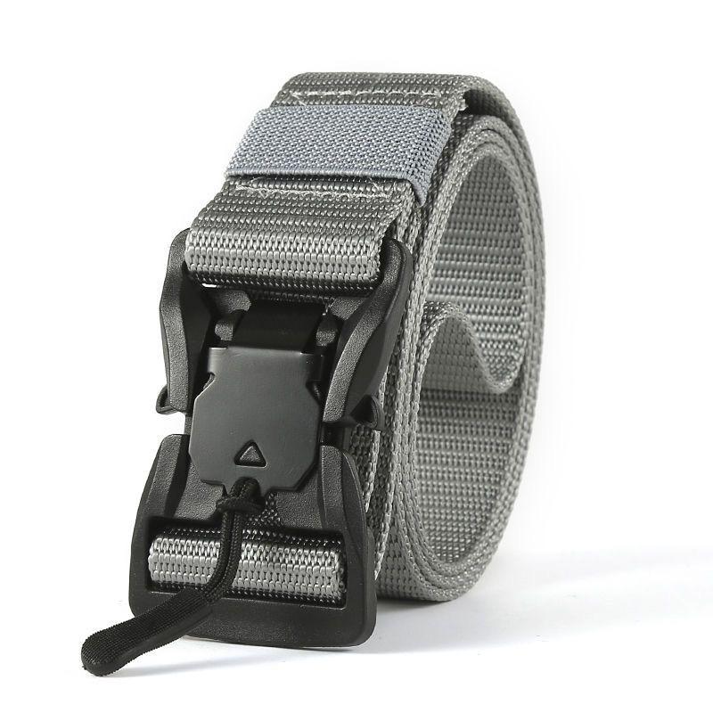 Men's Tactical Canvas Belt with Quick Release Buckle for Outdoor Military Training